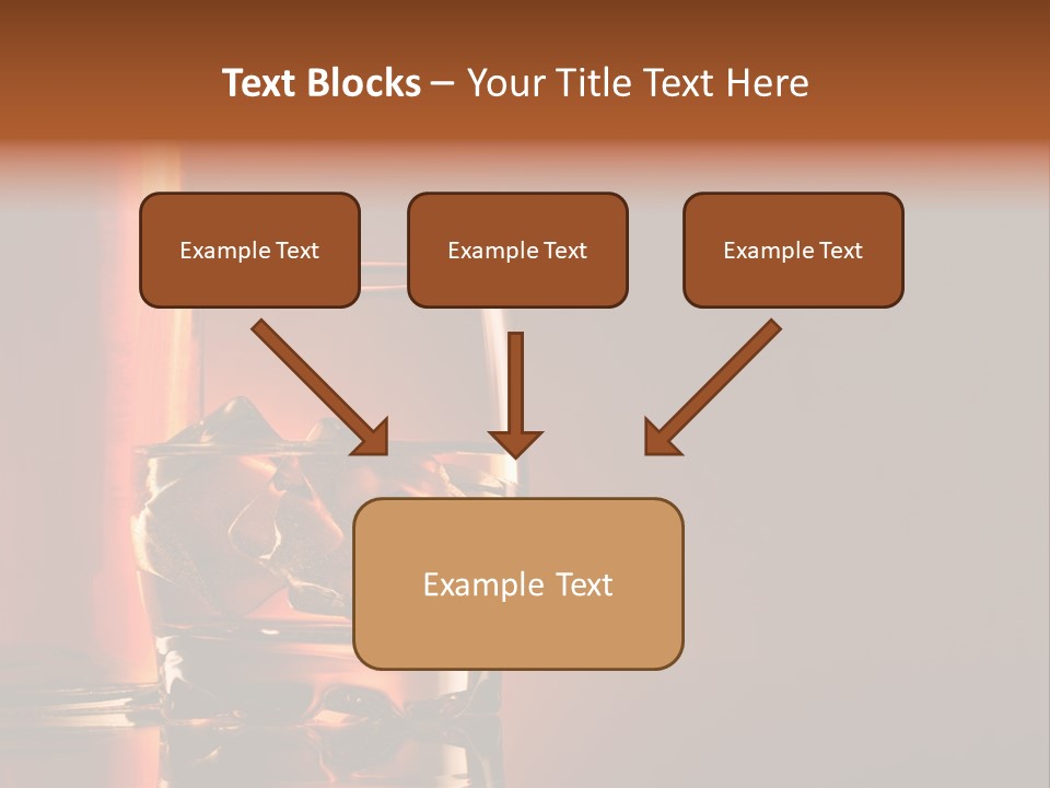 On The Rocks Color Image Cocktail PowerPoint Template