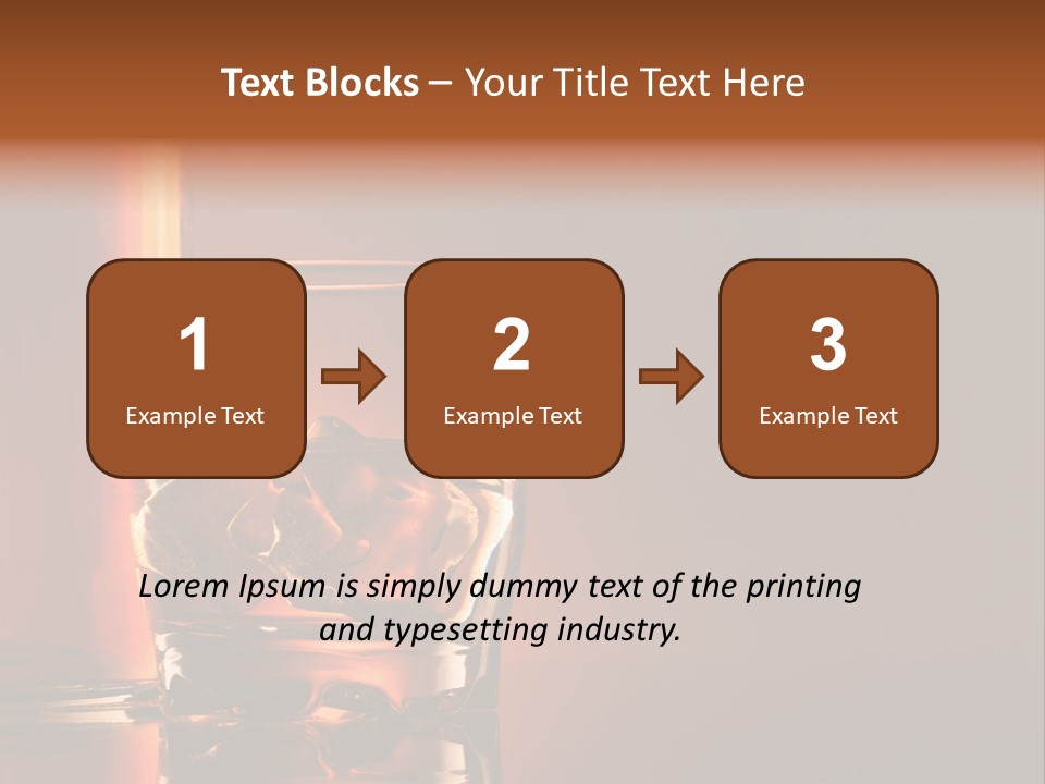 On The Rocks Color Image Cocktail PowerPoint Template