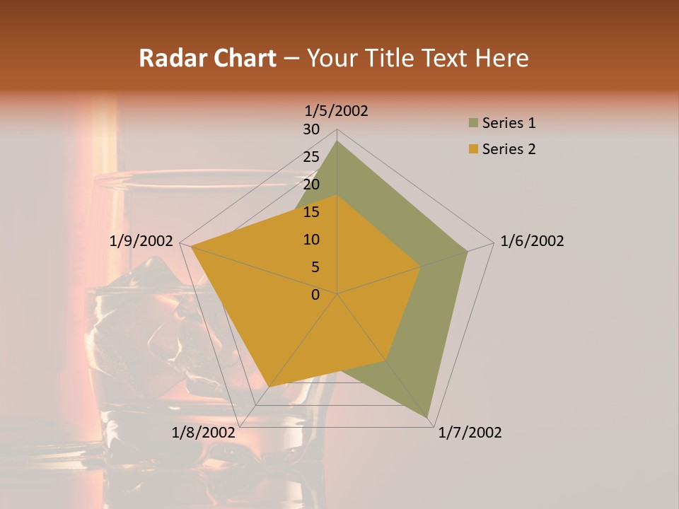 On The Rocks Color Image Cocktail PowerPoint Template