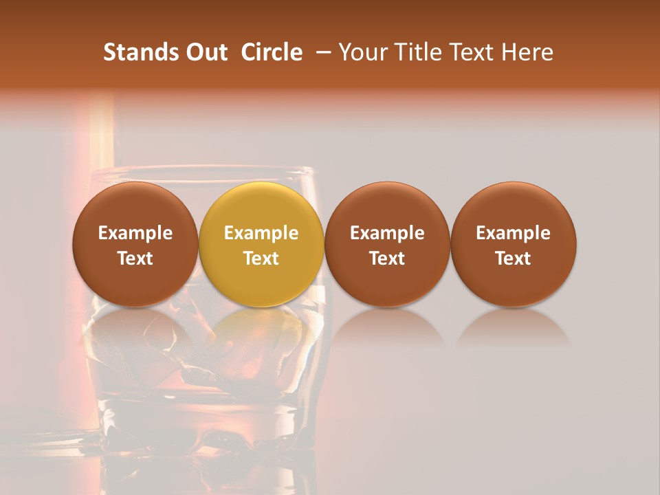 On The Rocks Color Image Cocktail PowerPoint Template