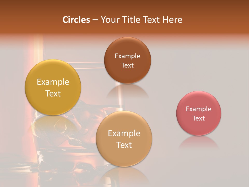 On The Rocks Color Image Cocktail PowerPoint Template