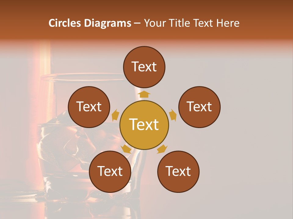 On The Rocks Color Image Cocktail PowerPoint Template