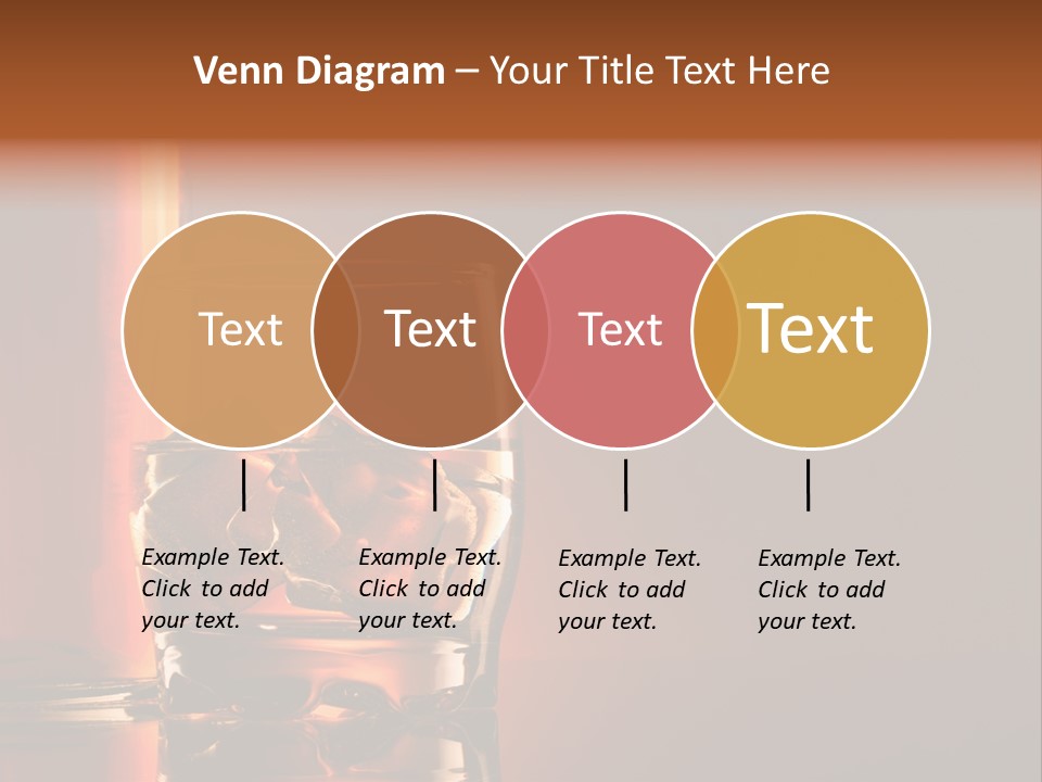 On The Rocks Color Image Cocktail PowerPoint Template