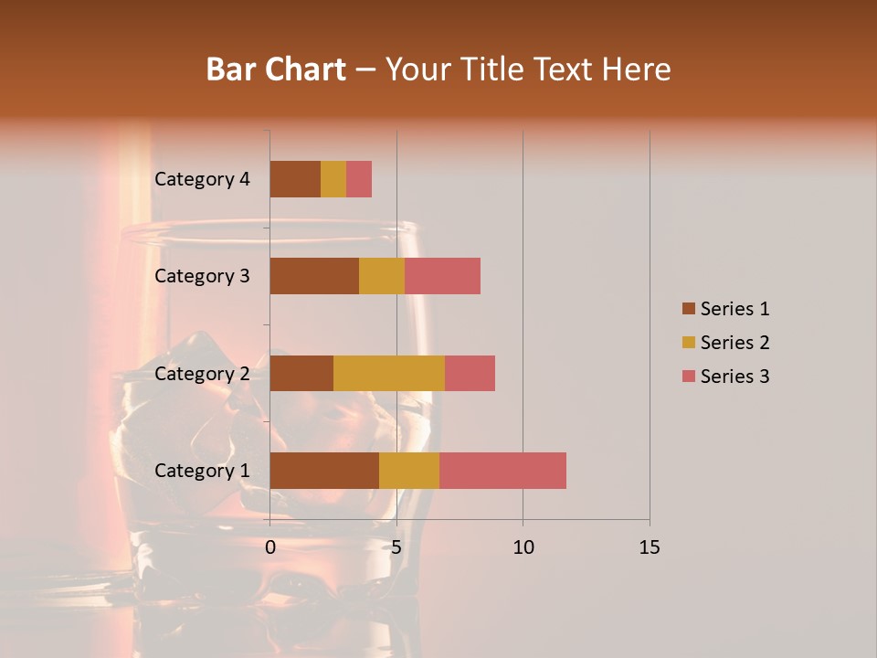 On The Rocks Color Image Cocktail PowerPoint Template