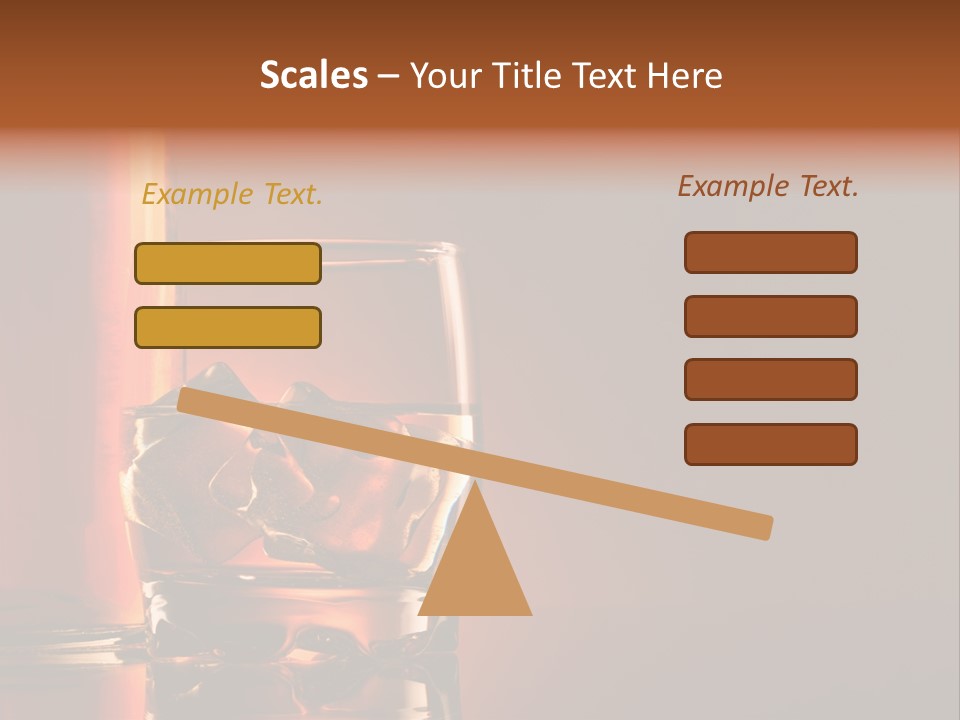 On The Rocks Color Image Cocktail PowerPoint Template