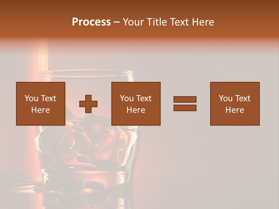 On The Rocks Color Image Cocktail PowerPoint Template