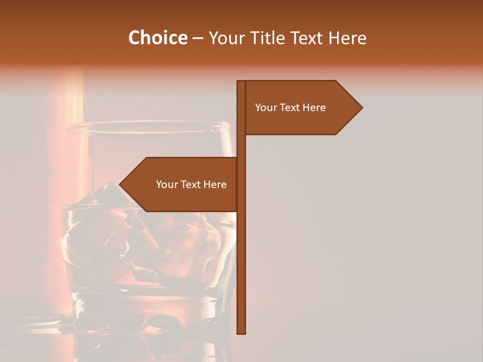 On The Rocks Color Image Cocktail PowerPoint Template