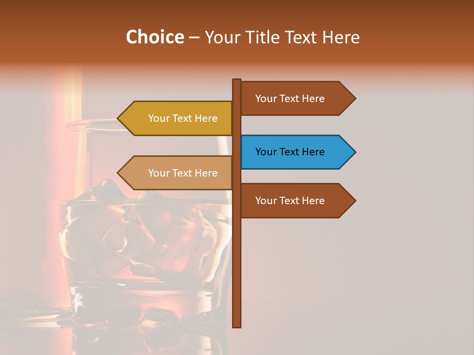 On The Rocks Color Image Cocktail PowerPoint Template