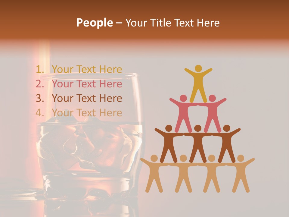 On The Rocks Color Image Cocktail PowerPoint Template