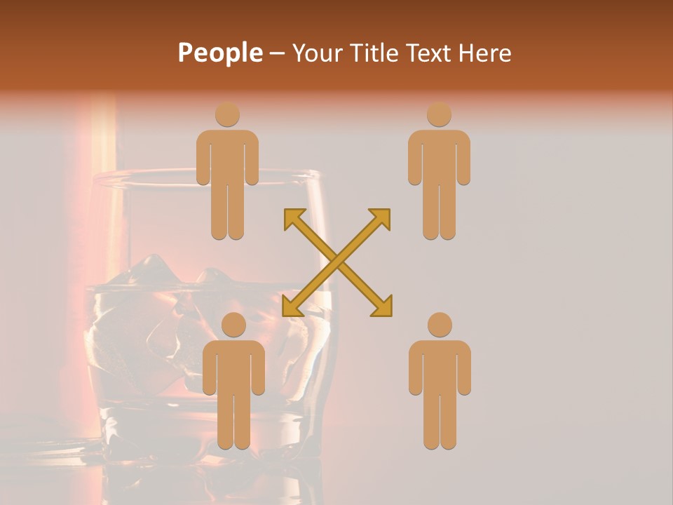 On The Rocks Color Image Cocktail PowerPoint Template