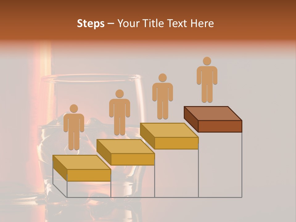 On The Rocks Color Image Cocktail PowerPoint Template