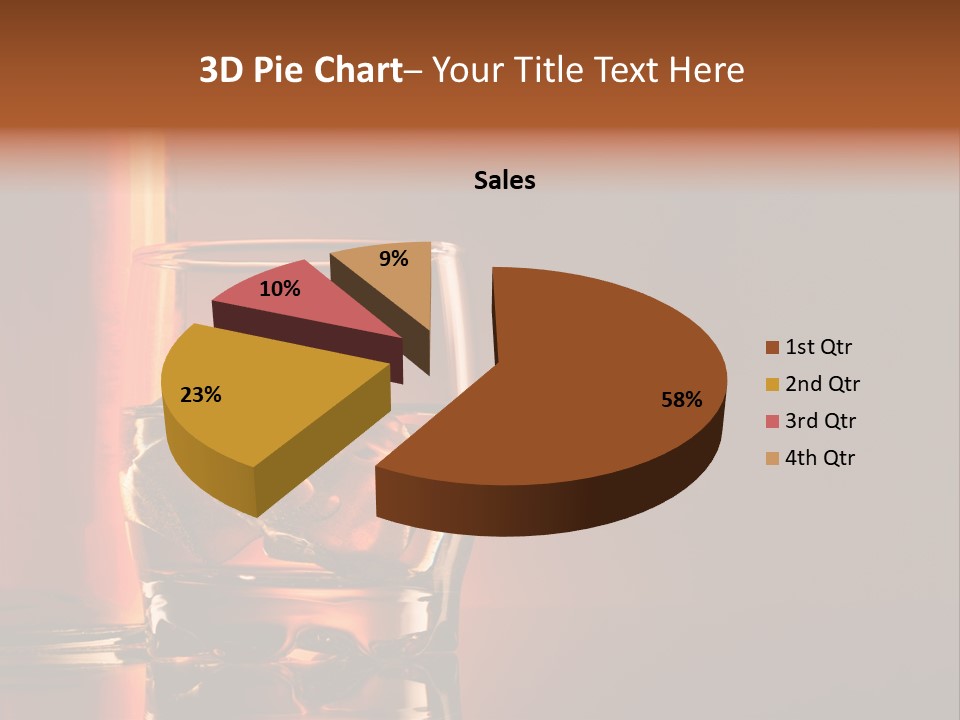 On The Rocks Color Image Cocktail PowerPoint Template