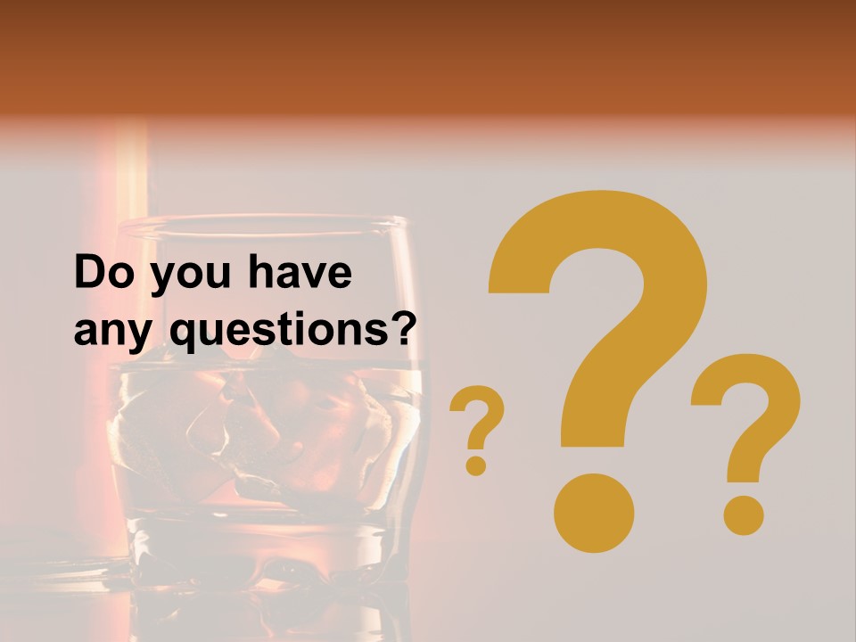 On The Rocks Color Image Cocktail PowerPoint Template