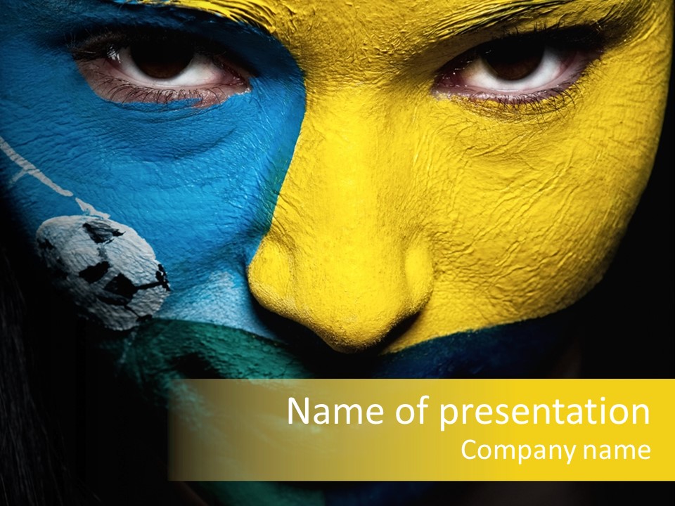 Facial Paint Evil PowerPoint Template