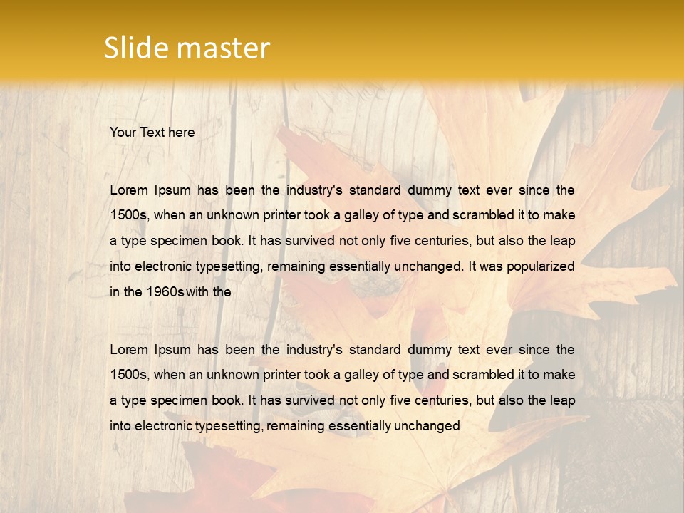 Autumn Menus PowerPoint Template
