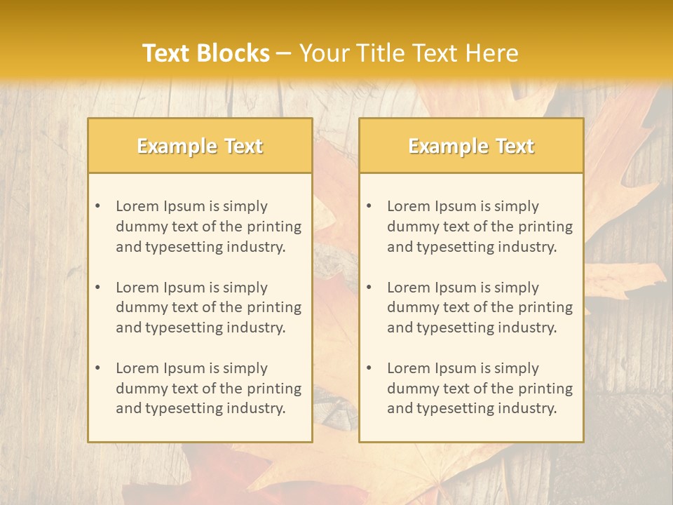 Autumn Menus PowerPoint Template