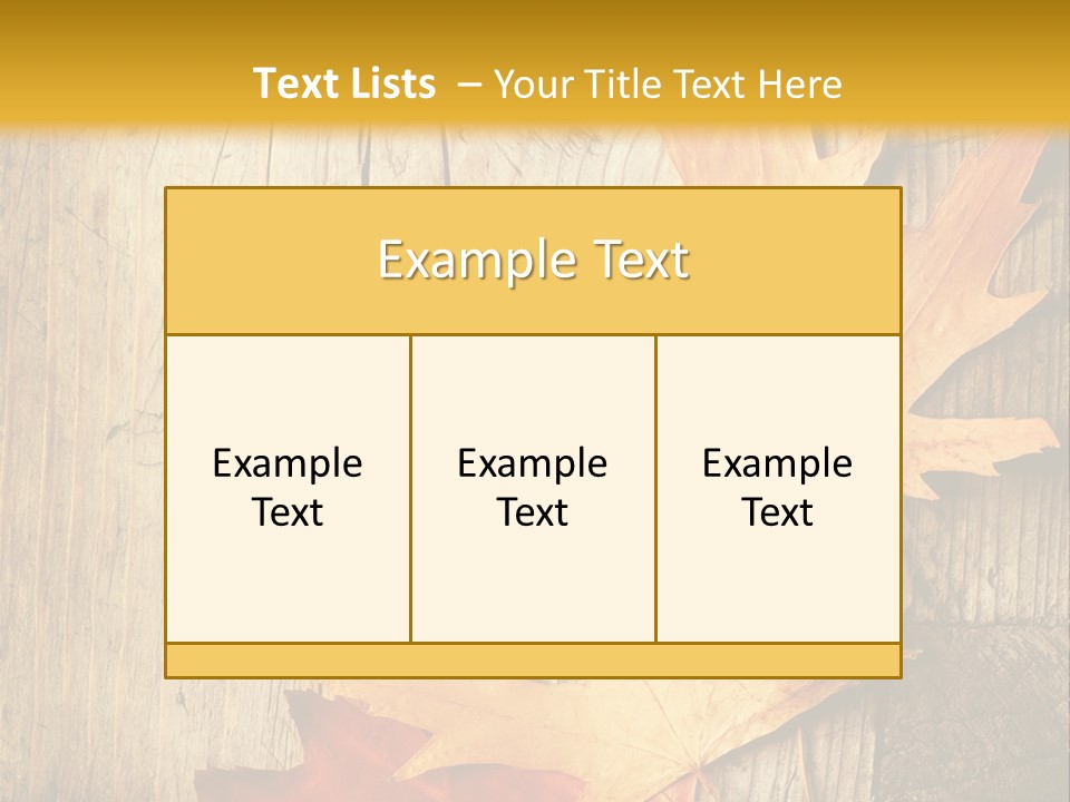 Autumn Menus PowerPoint Template