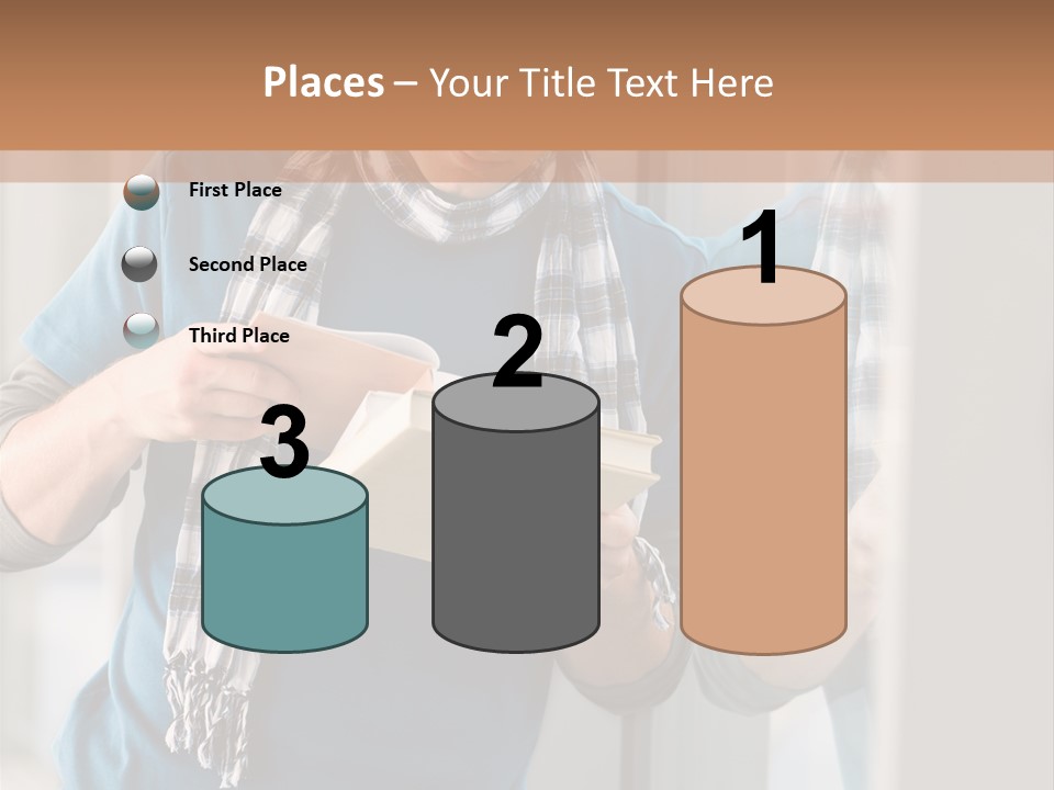 Male Blond Indoors PowerPoint Template