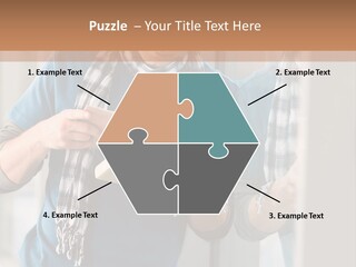 Male Blond Indoors PowerPoint Template