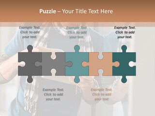 Male Blond Indoors PowerPoint Template