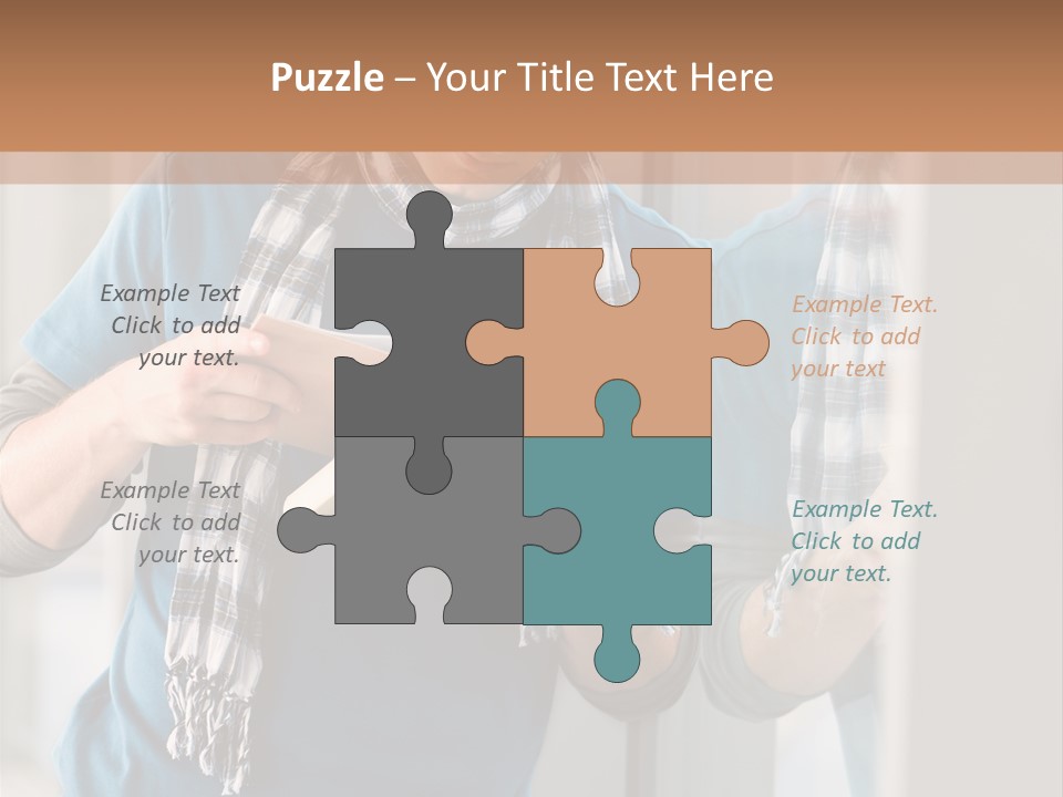 Male Blond Indoors PowerPoint Template
