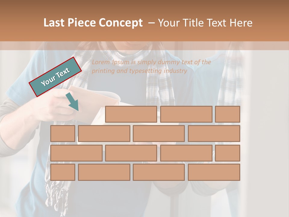 Male Blond Indoors PowerPoint Template