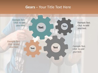 Male Blond Indoors PowerPoint Template