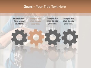 Male Blond Indoors PowerPoint Template