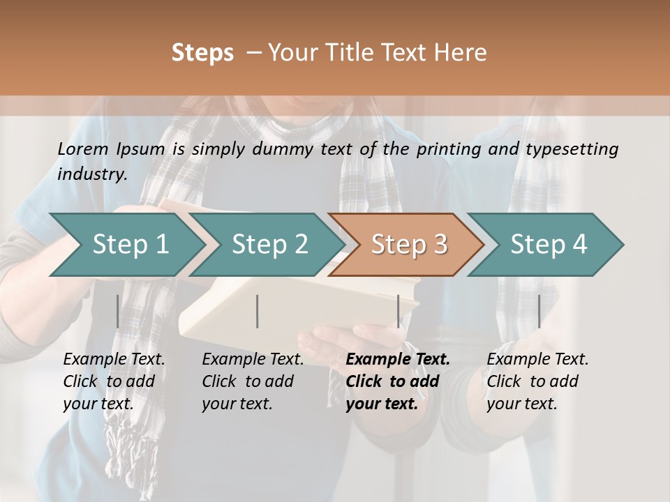 Male Blond Indoors PowerPoint Template
