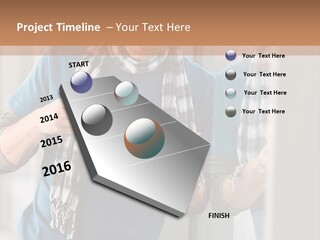 Male Blond Indoors PowerPoint Template