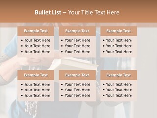 Male Blond Indoors PowerPoint Template