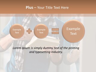 Male Blond Indoors PowerPoint Template