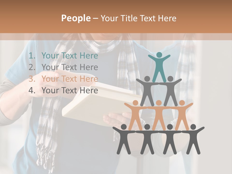 Male Blond Indoors PowerPoint Template