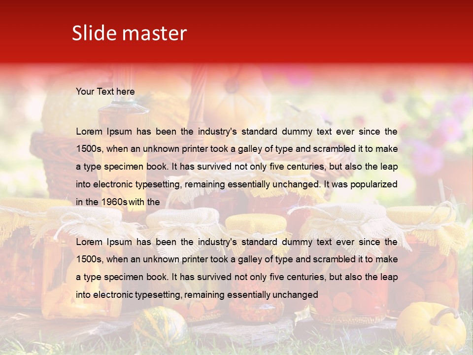 Conservas De Alimentos PowerPoint Template