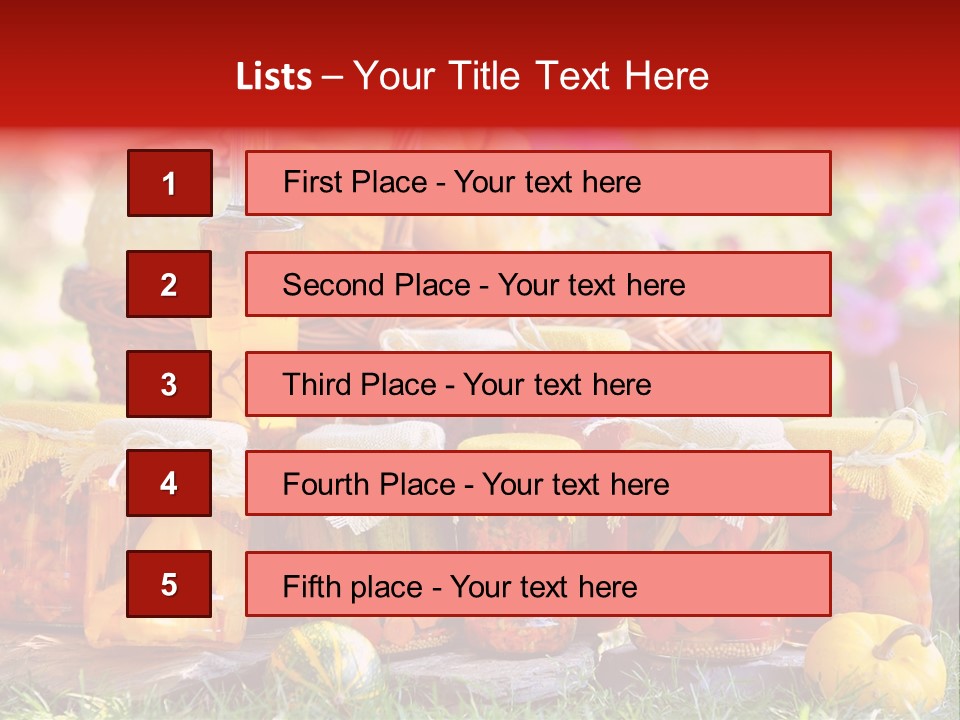Conservas De Alimentos PowerPoint Template