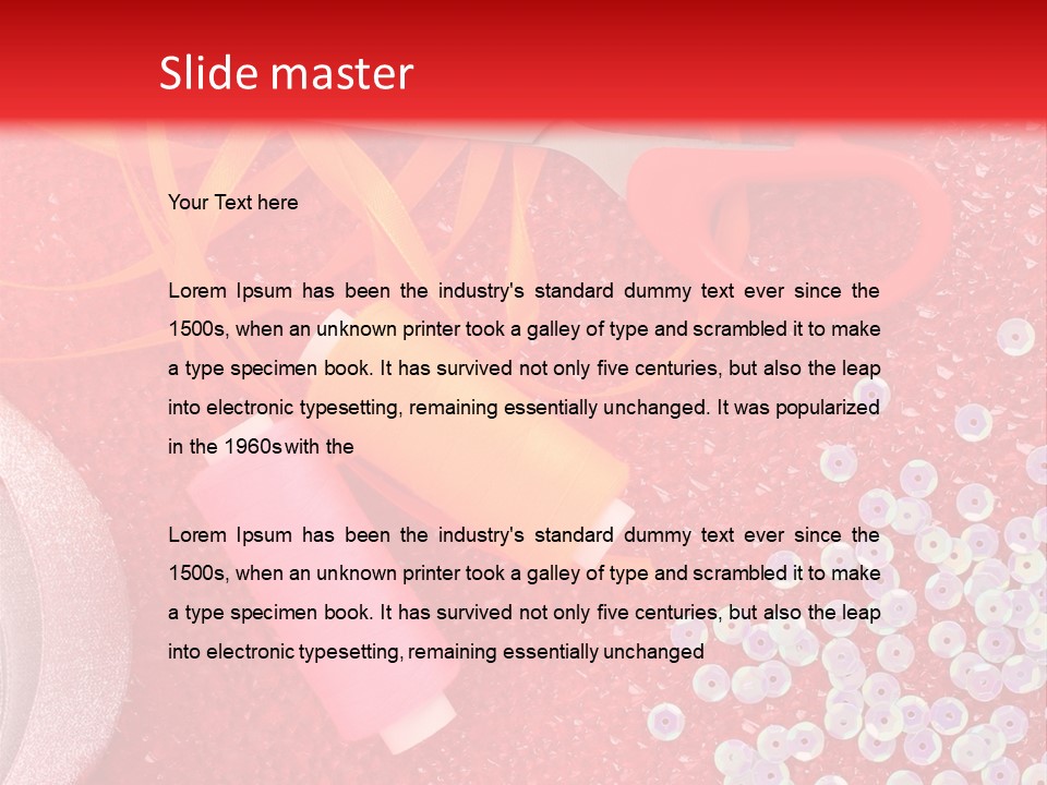 White Tailor Fabric PowerPoint Template