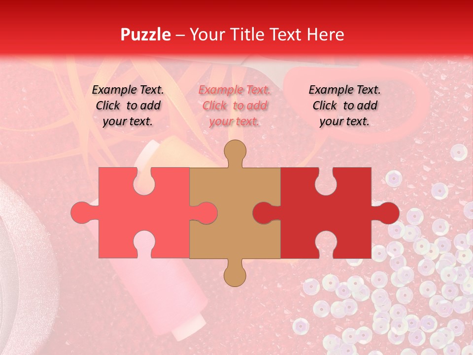 White Tailor Fabric PowerPoint Template