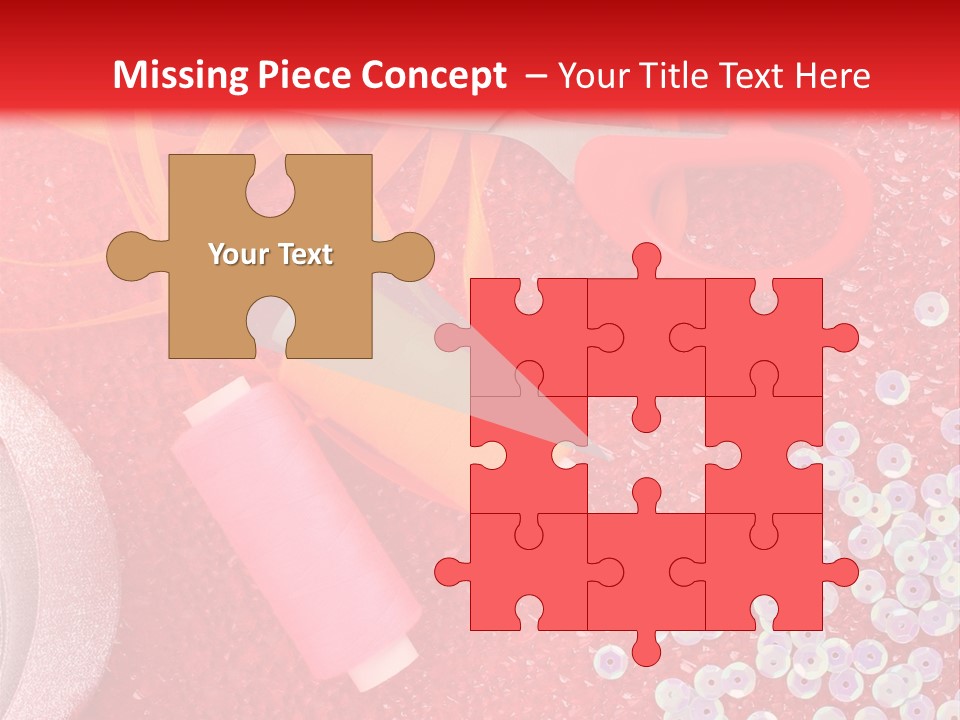 White Tailor Fabric PowerPoint Template