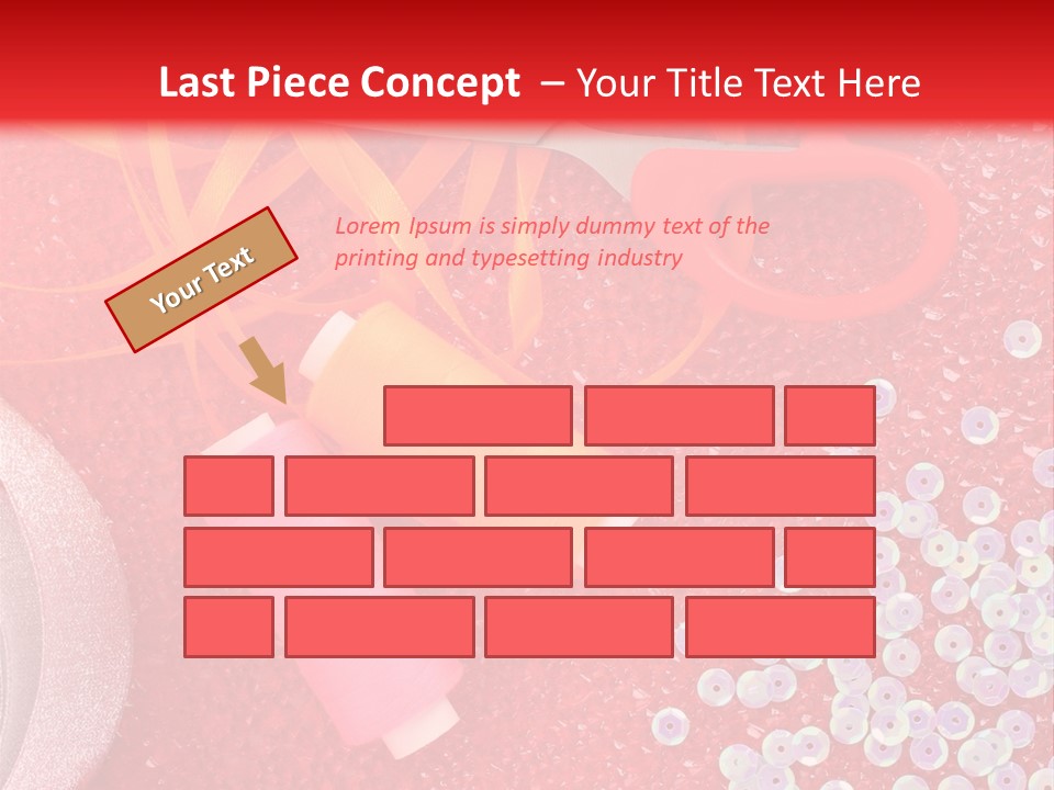 White Tailor Fabric PowerPoint Template