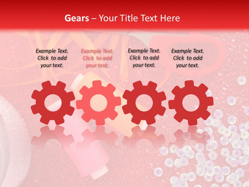 White Tailor Fabric PowerPoint Template
