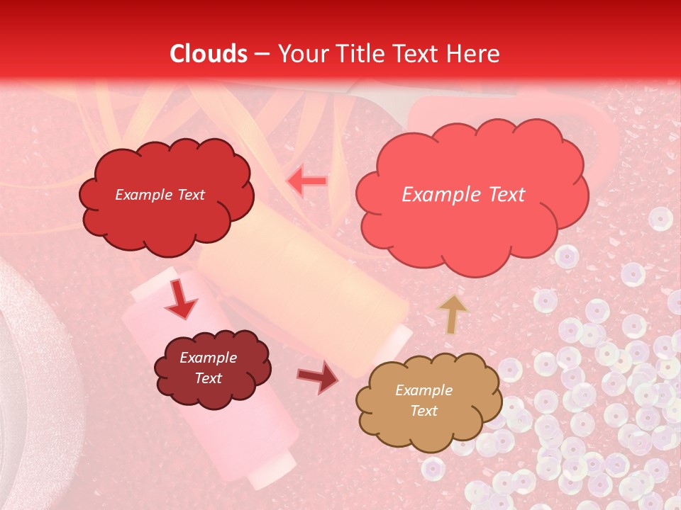 White Tailor Fabric PowerPoint Template
