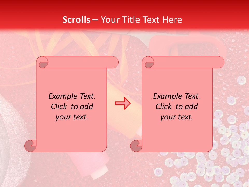 White Tailor Fabric PowerPoint Template