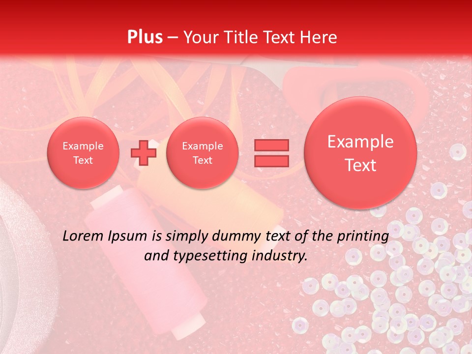 White Tailor Fabric PowerPoint Template