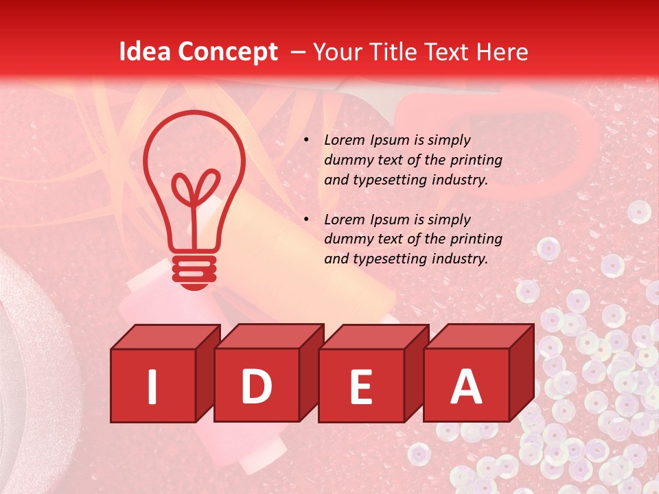 White Tailor Fabric PowerPoint Template