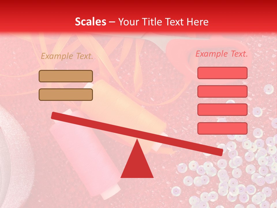 White Tailor Fabric PowerPoint Template