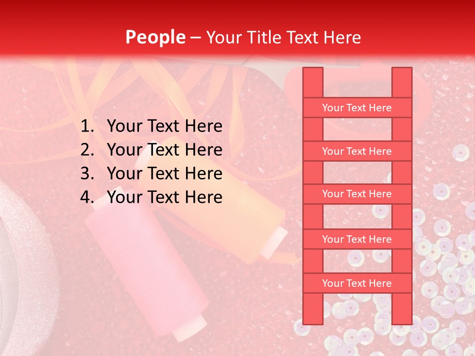 White Tailor Fabric PowerPoint Template