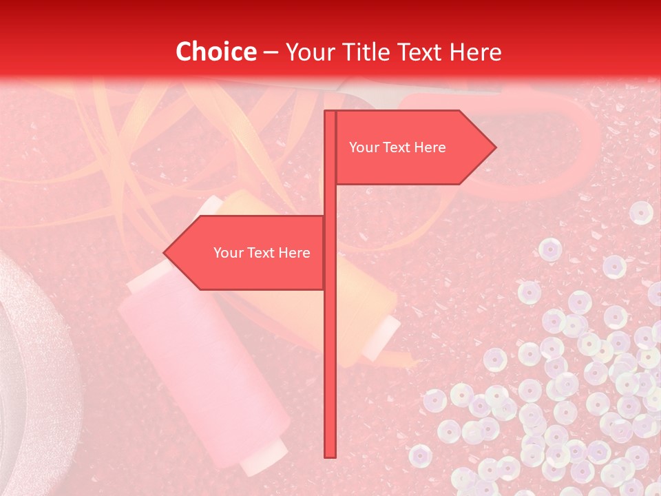 White Tailor Fabric PowerPoint Template