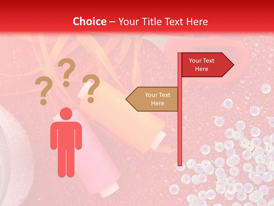 White Tailor Fabric PowerPoint Template