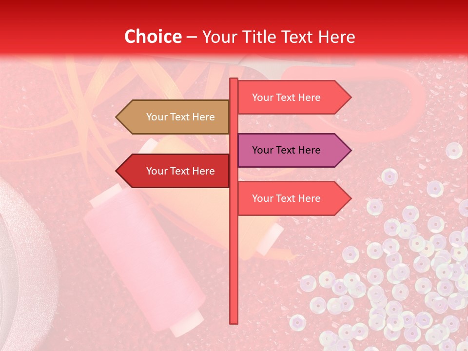 White Tailor Fabric PowerPoint Template