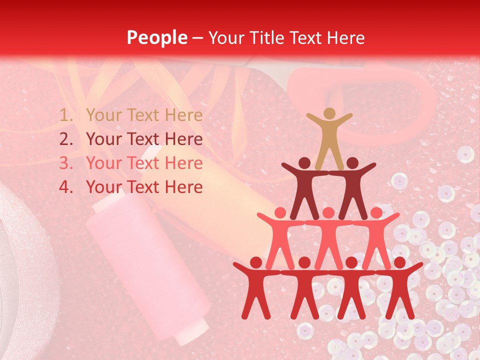 White Tailor Fabric PowerPoint Template